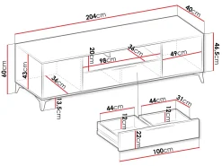 Vemdalen Tv-bänk 204 cm