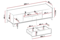Vemdalen Tv-bänk 204 cm
