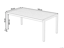 Vernio Trädgårdsmöbelset Med Utebord+6 Utestolar