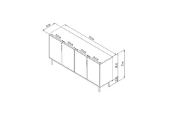 Veyricon Konsollbord 150 cm
