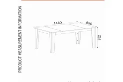 Veyron Matbord 145 cm Rektangulär