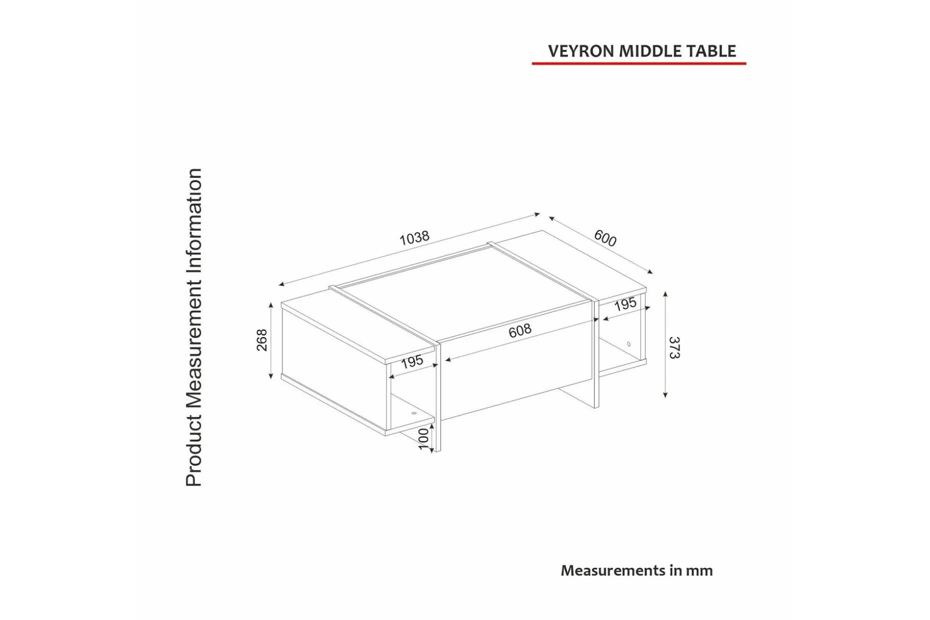 Veyron Soffbord 104 cm