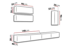 Väggenhet Veria 280 cm