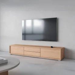 Vägghängd TV-bänk Frida 2 luckor med 2 lådor upp