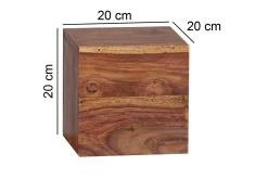 Vägghylla Wohnling Set med 4 massivt trä kub-optik väggmonterad modern