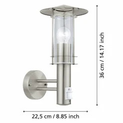 Vägglampa Lisio med sensor