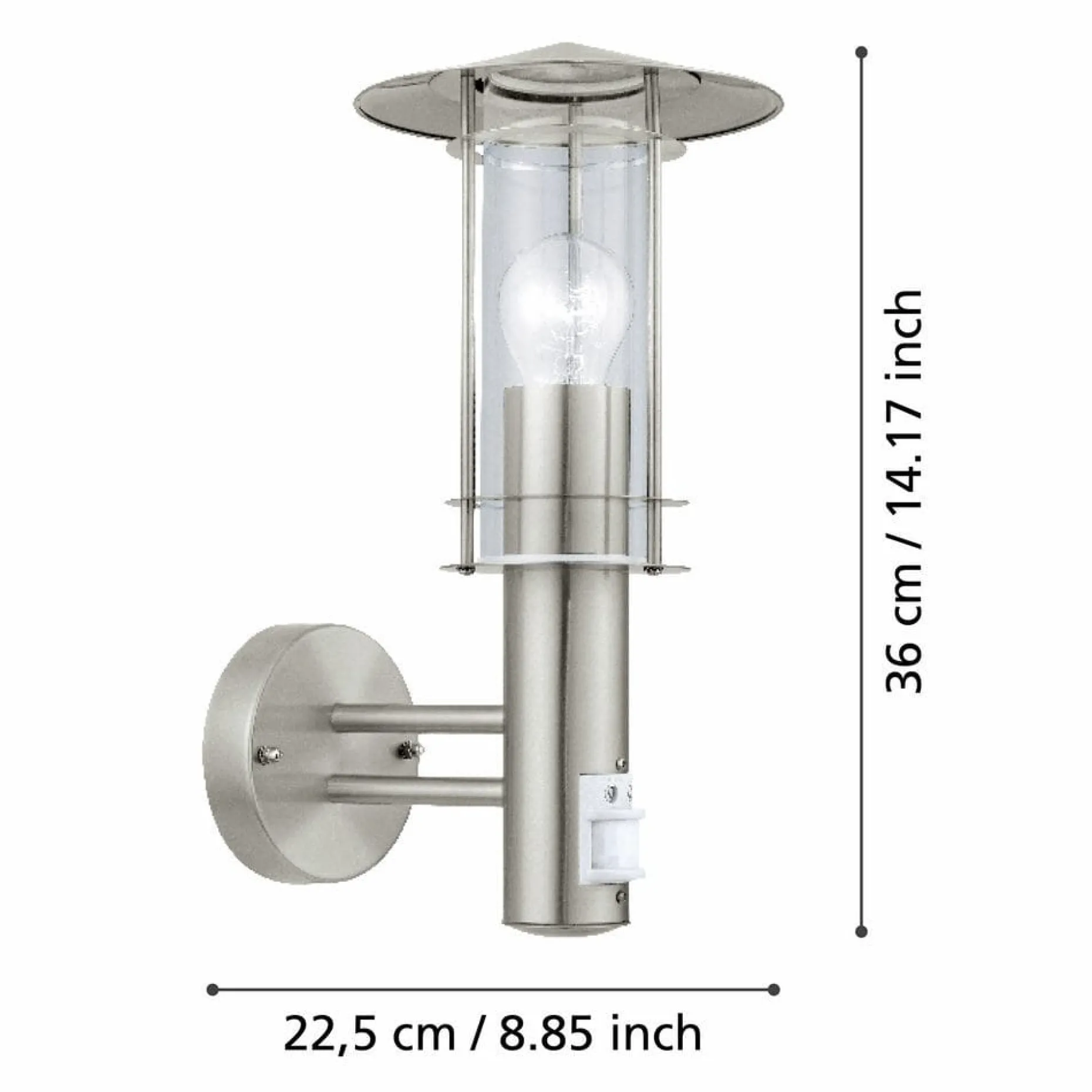Vägglampa Lisio med sensor