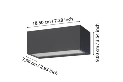 Vägglampa Utebelysning Eglo Spongano 90 mm
