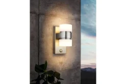 Vägglampa Utebelysning Eglo Atollari Silver/Vit