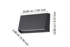 Vägglampa Utebelysning Eglo Spongano 120 mm