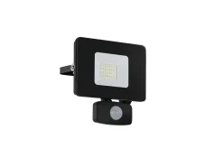 Väggstrålkastare Utebelysning Eglo Faedo 3 med Sensor 20W, Svart