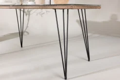 Viga Matbord Utomhus 90x160 cm – Rektangulärt Utebord i stål med glasskiva för Trädgården