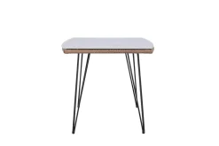 Viga Matbord Utomhus 90x160 cm – Rektangulärt Utebord i stål med glasskiva för Trädgården