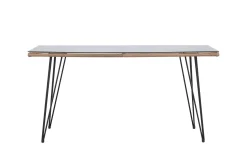 Viga Matbord Utomhus 90x160 cm – Rektangulärt Utebord i stål med glasskiva för Trädgården