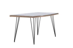 Viga Matbord Utomhus 90x160 cm – Rektangulärt Utebord i stål med glasskiva för Trädgården
