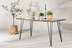 Viga Matbord Utomhus 90x160 cm – Rektangulärt Utebord i stål med glasskiva för Trädgården