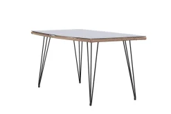 Viga Matbord Utomhus 90x160 cm – Rektangulärt Utebord i stål med glasskiva för Trädgården
