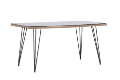 Viga Matbord Utomhus 90x160 cm – Rektangulärt Utebord i stål med glasskiva för Trädgården