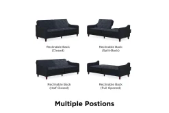 Vintage Tufted 2-sits Bäddsoffa Marinblå