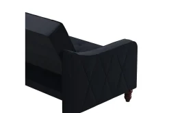 Vintage Tufted 2-sits Bäddsoffa Marinblå