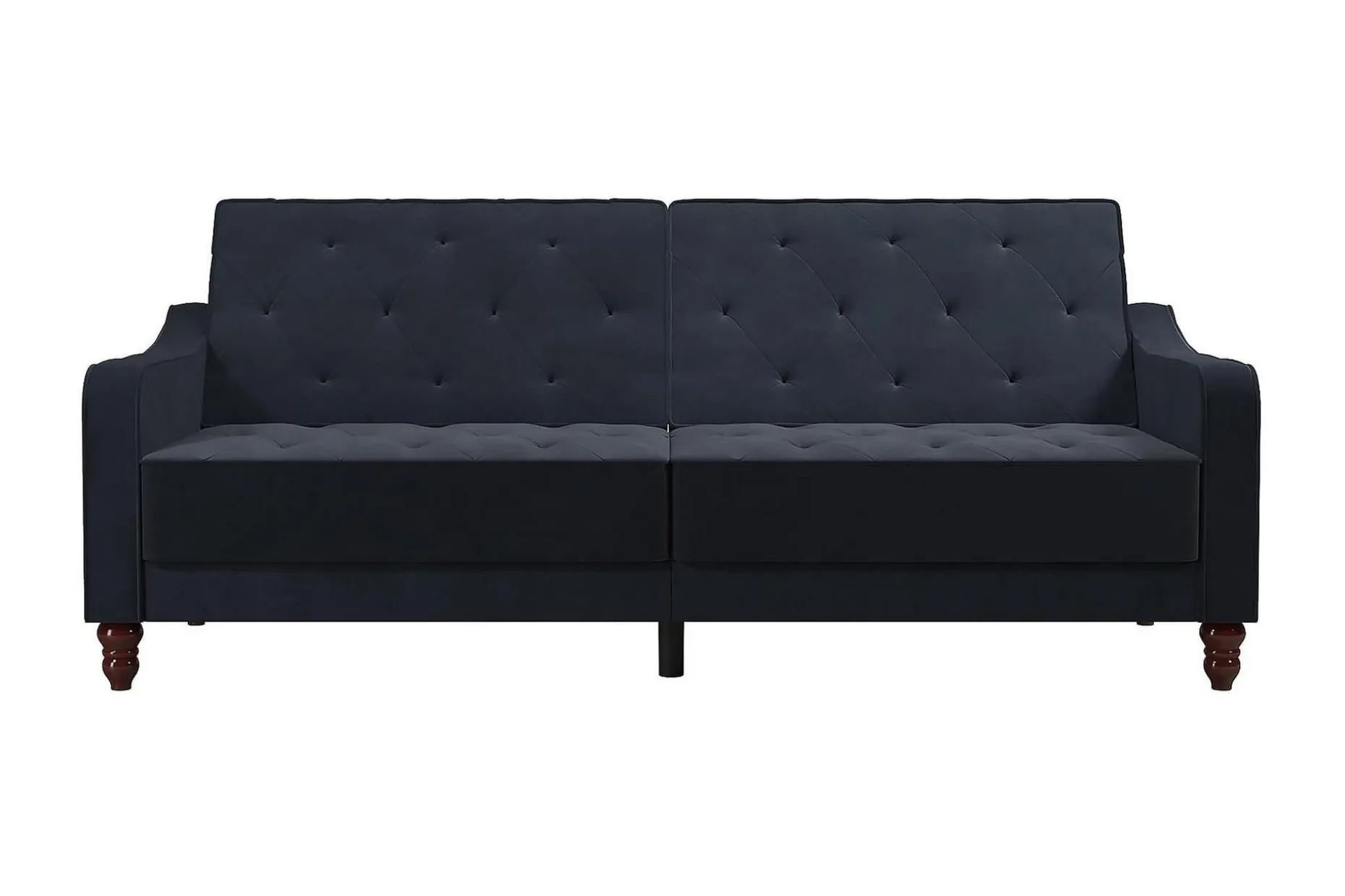 Vintage Tufted 2-sits Bäddsoffa Marinblå
