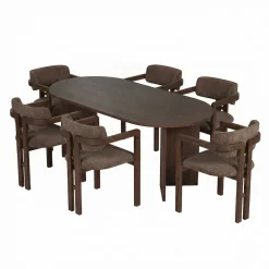 Vintar Matbord- och stolset 180x75x90 cm 7 delar
