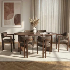 Vintar Matbord- och stolset 180x75x90 cm 7 delar