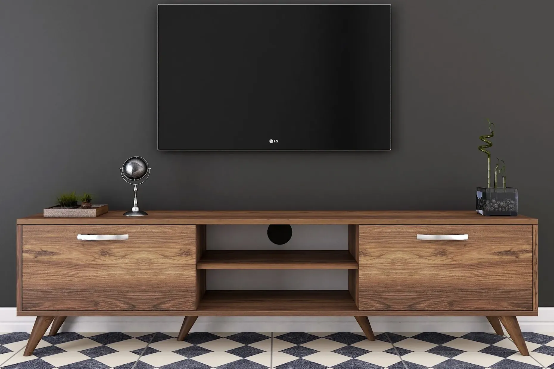 Virkesbo Tv bänk med Förvaring 180 cm