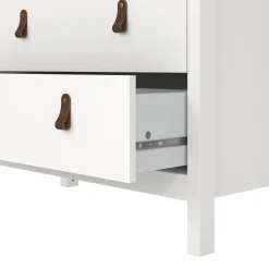 Vitrinskåp Madrid med 2 glasdörrar 3 lådor 78x199 cm