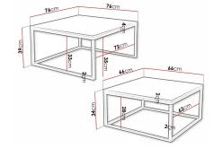 Wardner Soffbord 76 cm