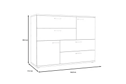 Waunifor Byrå 125 cm