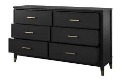 Westerleigh Byrå 144x41 cm Svart/Guld