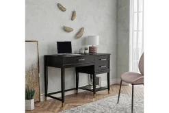 Westerleigh Skrivbord 116 cm Höj- och sänkbar 3 Lådor Svart