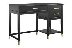 Westerleigh Skrivbord 116 cm Höj- och sänkbar 3 Lådor Svart