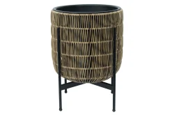 Wicker Blomkruka på stativ 38x38xH49 cm Ljusbrun