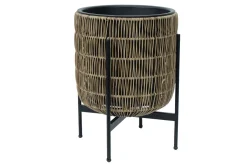 Wicker Blomkruka på stativ 38x38xH49 cm Ljusbrun