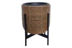 Wicker Blomkruka på stativ 30x30xH38 cm Brun