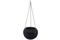 Wicker Hängande Kruka D32xH22 cm Svart