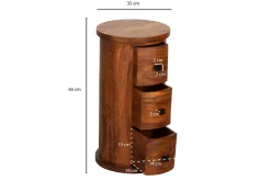 Willowdale Sideboard 35 cm 3 Lådor Runt