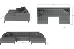 Willows U-bäddsoffa Dubbeldivan