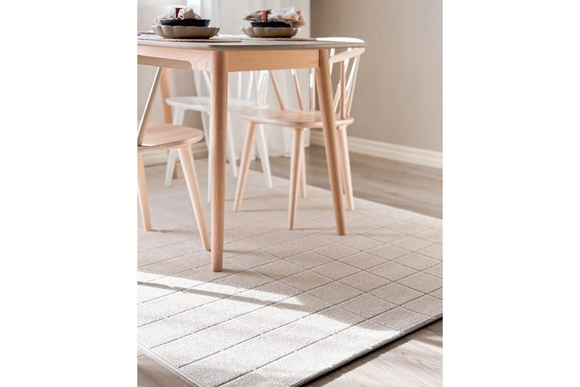 Wiltonmatta Hawaii Chess 200x200 cm, Creme
