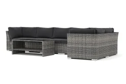 Wisconsin utomhus L-soffa 6-sits vändbar