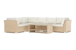 Wisconsin utomhus L-soffa 6-sits vändbar