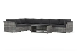 Wisconsin utomhus L-soffa 7-sits vändbar