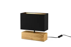 Woody Bordslampa 30cm E27 svart/ trä