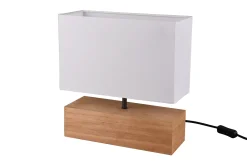 Woody bordslampa 12X30cm E27 trä/ vit
