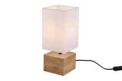 Woody bordslampa 12X12cm E14 trä/ vit