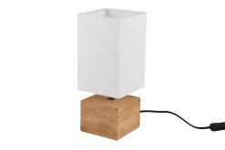 Woody bordslampa 12X12cm E14 trä/ vit