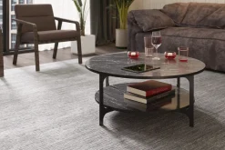 Yalbi Soffbord 90 cm med Förvaring Runt Hylla