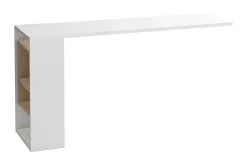 4You Skrivbordsskiva 142 cm med Förvaring Hylla Vit/Natur